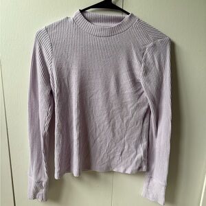 Athleta Girl Lavender Ribbed Long Sleeve